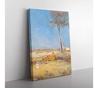 Big Box Art Under A Southern Sun by Charles Conder Canvas Wall Art Print Ready to Hang Picture, 76 x 50 cm (30 x 20 Inch), Blue, Cream, Cream