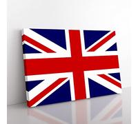 Big Box Art Union Jack British Flag (4) Canvas Wall Art Print Ready to Hang Picture, 76 x 50 cm (30 x 20 Inch), Multi-Coloured
