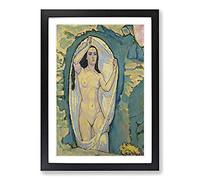 Big Box Art Venus in The Grotto by Koloman Moser Framed Wall Art Picture Print Ready to Hang, Black A2 (62 x 45 cm)