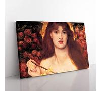 Big Box Art Venus Verticordia by Dante Gabriel Rossetti Canvas Wall Art Print Ready to Hang Picture, 76 x 50 cm (30 x 20 Inch), Maroon, Cream, Red