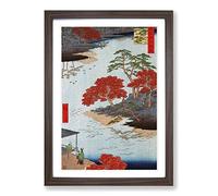Big Box Art View from The Akiba Shrine at Ukeji by Utagawa Hiroshige Framed Wall Art Picture Print Ready to Hang, Walnut A2 (62 x 45 cm)