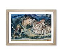 Big Box Art View of Cagnes by Chaim Soutine Framed Wall Art Picture Print Ready to Hang, Oak A2 (62 x 45 cm)