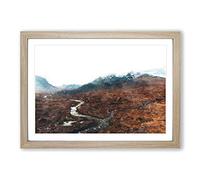 Big Box Art View of The Isle of Skye in Scotland Painting Framed Wall Art Picture Print Ready to Hang, Oak A2 (62 x 45 cm)
