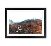 Big Box Art View of The Isle of Skye in Scotland Painting Framed Wall Art Picture Print Ready to Hang, Black A2 (62 x 45 cm)