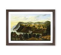 Big Box Art View of West Point by Thomas Chambers Framed Wall Art Picture Print Ready to Hang, Walnut A2 (62 x 45 cm)