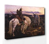 Big Box Art Viktor Vasnetsov Knight at The Crossroads Canvas Wall Art Print Ready to Hang Picture, 30 x 20 Inch (76 x 50 cm), Multi-Coloured