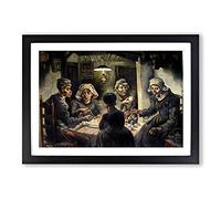 Big Box Art Vincent Van Gogh Potato Eaters Framed Wall Art Picture Print Ready to Hang, Black A2 (62 x 45 cm)