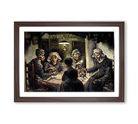 Big Box Art Vincent Van Gogh Potato Eaters Framed Wall Art Picture Print Ready to Hang, Walnut A2 (62 x 45 cm)