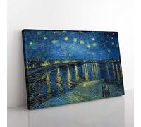 Big Box Art Vincent Van Gogh Starry Night Over The Rhone Canvas Wall Art Print Ready to Hang Picture, 76 x 50 cm (30 x 20 Inch), Multi-Coloured