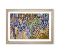 Big Box Art Vincent Van Gogh Tree Roots Framed Wall Art Picture Print Ready to Hang, Oak A2 (62 x 45 cm)