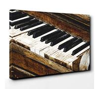 Big Box Art Vintage Piano (5) Canvas Wall Art Print Ready to Hang Picture, 30 x 20 Inch (76 x 50 cm), Multi-Coloured