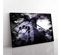 Big Box Art Vintage Steam Train (5) Coal Black Canvas Wall Art Print Ready to Hang Picture, 76 x 50 cm (30 x 20 Inch), Multi-Coloured