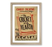 Big Box Art Vintage WPA Poster Cricket on The Hearth Framed Wall Art Picture Print Ready to Hang, Oak A2 (62 x 45 cm)