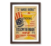 Big Box Art Vintage WPA Poster Follow The Parade (2) Framed Wall Art Picture Print Ready to Hang, Walnut A2 (62 x 45 cm)