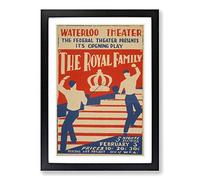 Big Box Art Vintage WPA Poster The Royal Family Framed Wall Art Picture Print Ready to Hang, Black A2 (62 x 45 cm)