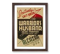 Big Box Art Vintage WPA Poster The Warrior's Husband Framed Wall Art Picture Print Ready to Hang, Walnut A2 (62 x 45 cm)
