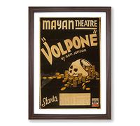 Big Box Art Vintage WPA Poster Volpone Framed Wall Art Picture Print Ready to Hang, Walnut A2 (62 x 45 cm)