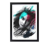 Big Box Art Vivian Leigh V2 Framed Wall Art Picture Print Ready to Hang, Black A2 (62 x 45 cm)