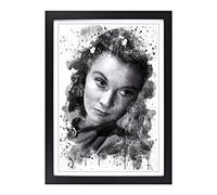 Big Box Art Vivian Leigh V3 Framed Wall Art Picture Print Ready to Hang, Black A2 (62 x 45 cm)