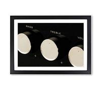 Big Box Art Volume Hi Fi Amp Bass 2 Framed Wall Art Picture Print Ready to Hang, Black A2 (62 x 45 cm)