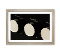 Big Box Art Volume Hi Fi Amp Bass 2 Framed Wall Art Picture Print Ready to Hang, Oak A2 (62 x 45 cm)