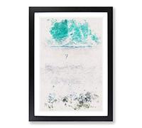 Big Box Art Walking on The Beach Watercolour Framed Wall Art Picture Print Ready to Hang, Black A2 (62 x 45 cm)