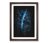 Big Box Art Walking Through The Forest Paint Splash Framed Wall Art Picture Print Ready to Hang, Walnut A2 (62 x 45 cm)