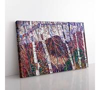 Big Box Art White Birches by Marsden Hartley Canvas Wall Art Print Ready to Hang Picture, 76 x 50 cm (30 x 20 Inch), Black, Grey, Purple