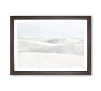 Big Box Art White Sands in New Mexico Painting Framed Wall Art Picture Print Ready to Hang, Walnut A2 (62 x 45 cm)
