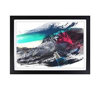 Big Box Art White Wolf Moutain Landscape V2 Framed Wall Art Picture Print Ready to Hang, Black A2 (62 x 45 cm)