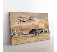 Big Box Art Whitley Bombers Sunning by Paul Nash Canvas Wall Art Print Ready to Hang Picture, 76 x 50 cm (30 x 20 Inch), Cream, Brown, Brown