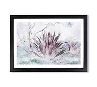 Big Box Art Wild Aloe Vera Succulent in Abstract Framed Wall Art Picture Print Ready to Hang, Black A2 (62 x 45 cm)