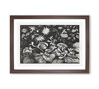 Big Box Art Wild Flowers by Theo Van Hoytema Framed Wall Art Picture Print Ready to Hang, Walnut A2 (62 x 45 cm)