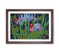 Big Box Art Wild Flowers by Tom Thomson Framed Wall Art Picture Print Ready to Hang, Walnut A2 (62 x 45 cm)