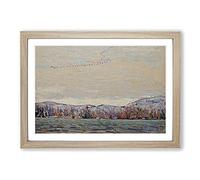 Big Box Art Wild Geese by Tom Thomson Framed Wall Art Picture Print Ready to Hang, Oak A2 (62 x 45 cm)