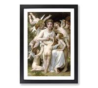 Big Box Art William Adolphe Bouguereau Assault Framed Wall Art Picture Print Ready to Hang, Black A2 (62 x 45 cm)