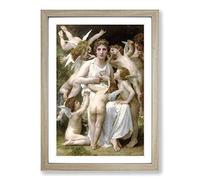 Big Box Art William Adolphe Bouguereau Assault Framed Wall Art Picture Print Ready to Hang, Oak A2 (62 x 45 cm)