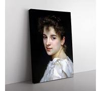 Big Box Art William Adolphe Bouguereau Gabrielle Cot Canvas Wall Art Print Ready to Hang Picture, 76 x 50 cm (30 x 20 Inch), Multi-Coloured