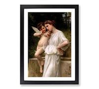 Big Box Art William Adolphe Bouguereau Secrets I Love Framed Wall Art Picture Print Ready to Hang, Black A2 (62 x 45 cm)