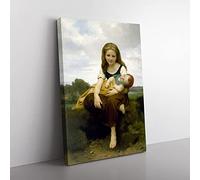 Big Box Art William Adolphe Bouguereau The Elder Sister Canvas Wall Art Print Ready to Hang Picture, 76 x 50 cm (30 x 20 Inch), Multi-Coloured