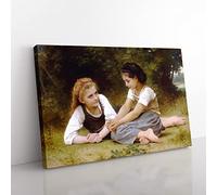 Big Box Art William Adolphe Bouguereau The Nut Gatheres Canvas Wall Art Print Ready to Hang Picture, 76 x 50 cm (30 x 20 Inch), Multi-Coloured