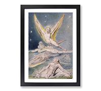 Big Box Art William Blake Night Startled by The Lark Framed Wall Art Picture Print Ready to Hang, Black A2 (62 x 45 cm)