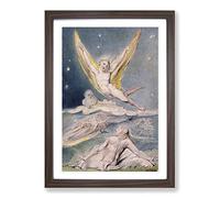 Big Box Art William Blake Night Startled by The Lark Framed Wall Art Picture Print Ready to Hang, Walnut A2 (62 x 45 cm)