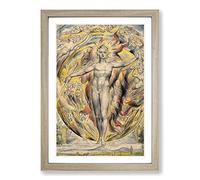 Big Box Art William Blake Sun at his Eastern Gate Framed Wall Art Picture Print Ready to Hang, Oak A2 (62 x 45 cm)