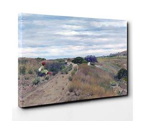 Big Box Art William Merritt Chase The Old Sand Road Canvas Wall Art Print Ready to Hang Picture, 30 x 20 Inch (76 x 50 cm), Multi-Coloured