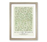 Big Box Art Willow Bough with Border by William Morris Framed Wall Art Picture Print Ready to Hang, Oak A2 (62 x 45 cm)