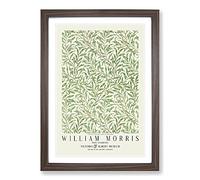 Big Box Art Willow Bough with Border by William Morris Framed Wall Art Picture Print Ready to Hang, Walnut A2 (62 x 45 cm)