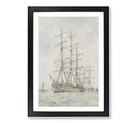 Big Box Art Windjammer Ship Vol.6 by Henry Scott Tuke Framed Wall Art Picture Print Ready to Hang, Black A2 (62 x 45 cm)