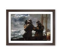 Big Box Art Winslow Homer Eight Bells Framed Wall Art Picture Print Ready to Hang, Walnut A2 (62 x 45 cm)