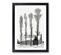 Big Box Art Winter by Julie De Graag Framed Wall Art Picture Print Ready to Hang, Black A2 (62 x 45 cm)